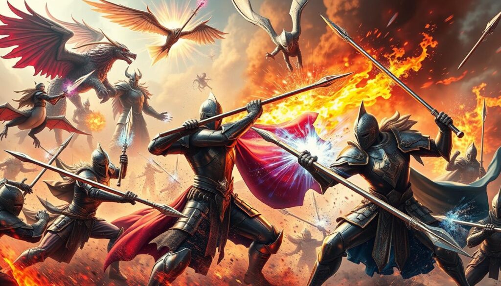 Fantasy battle sequences in Return of the Legendary Spear Knight
