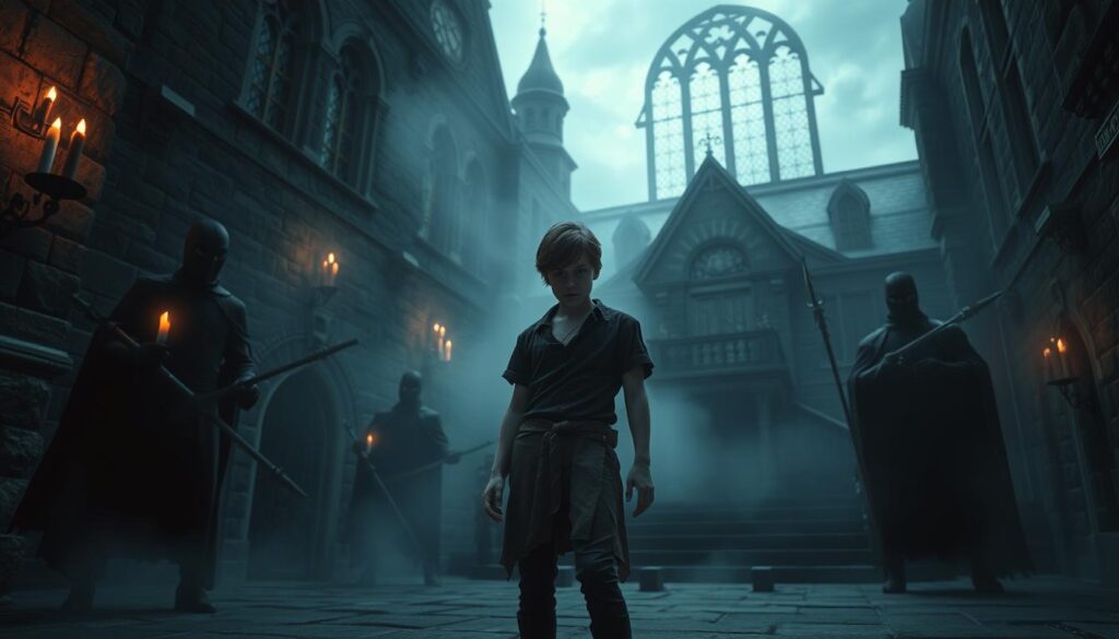 Protagonist's sinister upbringing